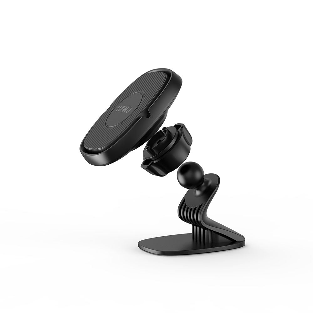 Wiwu CH007 360 Derece Dönebilen Magnetik Düz Zemin Versiyon Araç Telefon Tutucu Siyah