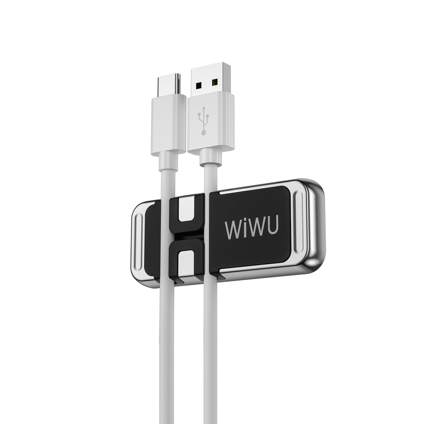 Wiwu CH011 Kablo Düzenleyicili Magnetik Düz Zemin Versiyon Araç Telefon Tutucu Gümüş