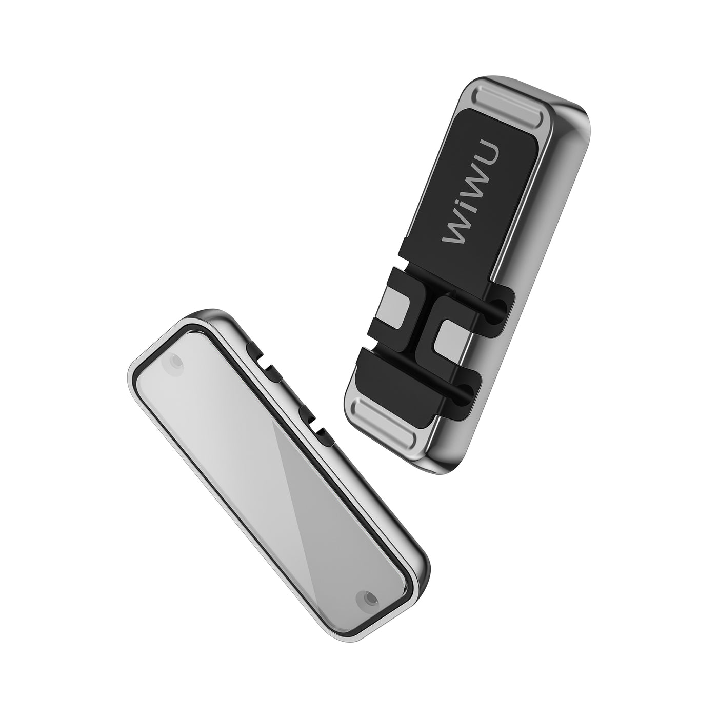 Wiwu CH011 Kablo Düzenleyicili Magnetik Düz Zemin Versiyon Araç Telefon Tutucu Gümüş