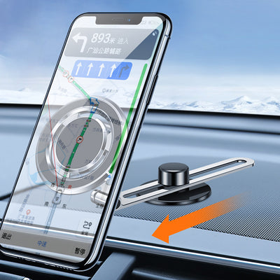 Wiwu CH025 360 Derece Dönebilen Magnetik Düz Zemin Versiyon Araç Telefon Tutucu Gümüş