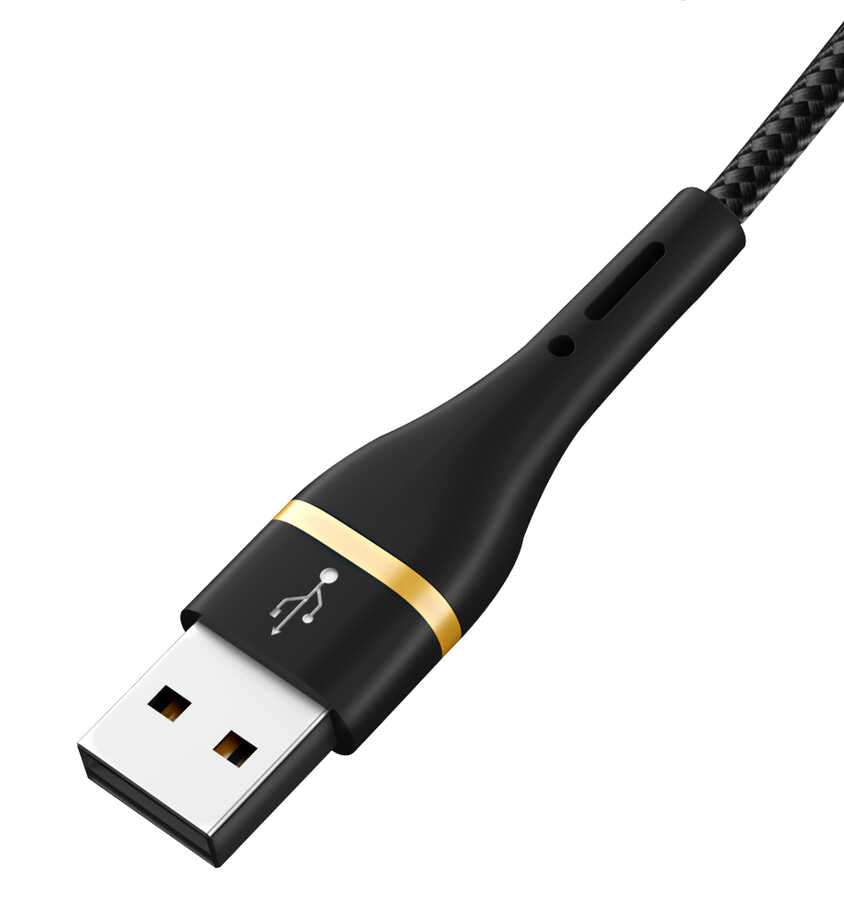 Wiwu ED-106 2 in 1 USB A- Type-C to Type-C Elite Data Kablo Siyah