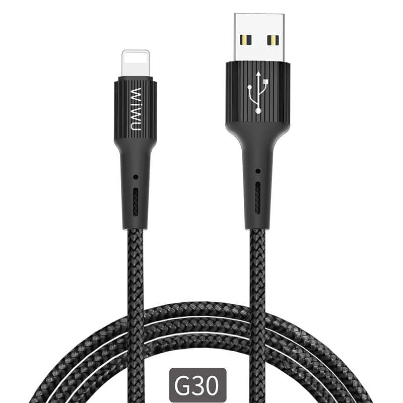 Wiwu G30 Gear Charging Lightning Kablo Siyah