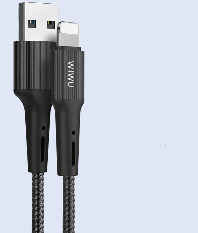 Wiwu G30 Gear Charging Lightning Kablo Siyah
