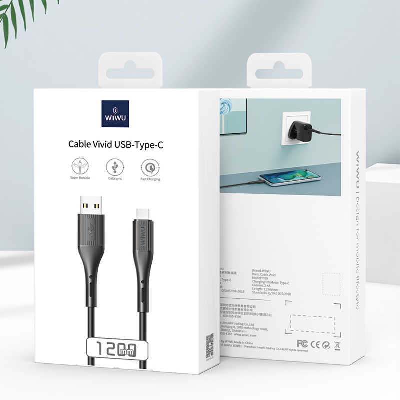 Wiwu G50 Vivid Type-C Usb Kablo Mavi