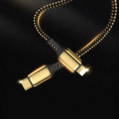 Wiwu Golden Series GD-103 Lightning To PD Data Kablo 5M Gold