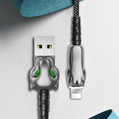 Wiwu Leopard Charging Synic Lightning Kablo Kırmızı
