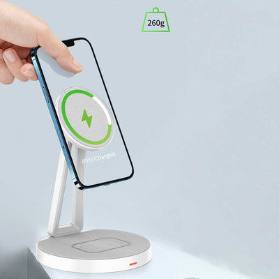 Wiwu M13 2 in 1 Standlı Kablosuz Şarj İstasyonu Gri