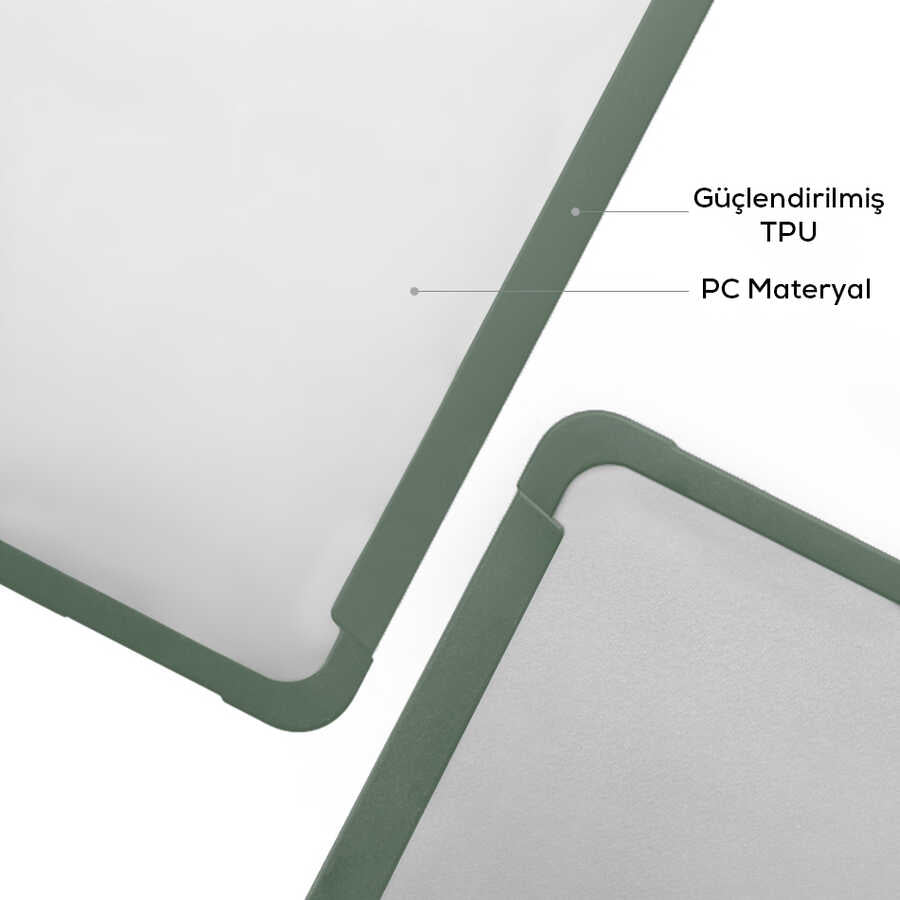 Apple Macbook 13.3' New Pro 2018 Wiwu Macbook HP-01 iShield Kapak Yeşil