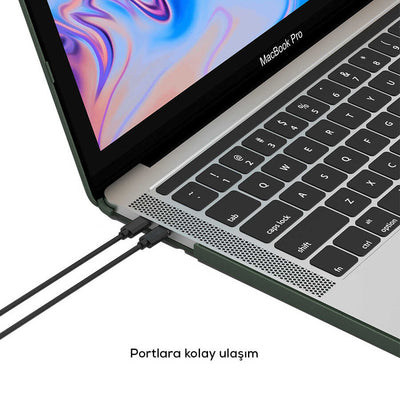 Apple Macbook 13.3' New Pro 2018 Wiwu Macbook HP-01 iShield Kapak Yeşil