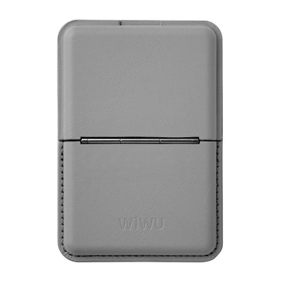 Wiwu MW-001 Pop-Up Sade Tasarımlı 3 Hazneli PU Magnetik Standlı Kartlık Siyah