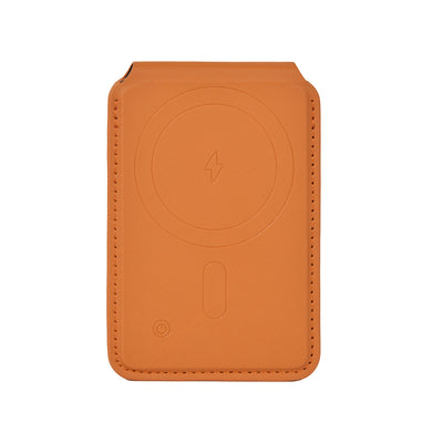 Wiwu MW-005 Magnetik Standlı Kartlık Qi Kablosuz Şarj Uyumlu FindMy Özellikli Mag Wallet Kahverengi