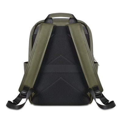 Wiwu Osun Serisi Metal Logolu PU Deri Laptop Sırt Çantası Siyah