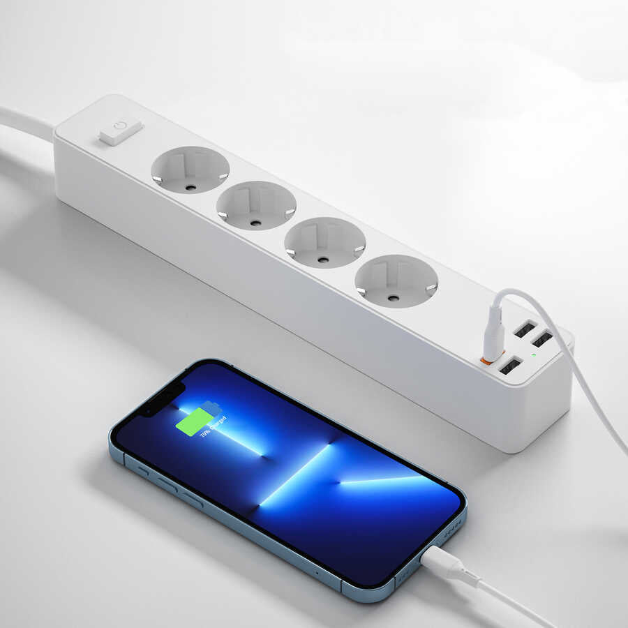 Wiwu PD20W U01EU Power Strip Çoklu Priz 160 cm