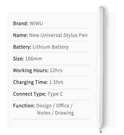 Wiwu Pencil Max Dokunmatik Çizim Kalemi