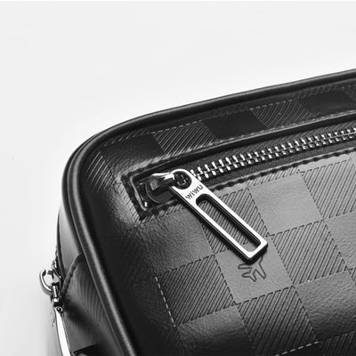 Wiwu Phantom Serisi Numerik Kilitli Yandan Fermuarlı Taşınabilir Mobil Aksesuar Çantası Siyah