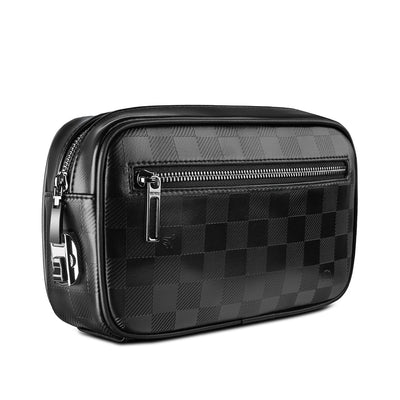 Wiwu Phantom Serisi Numerik Kilitli Yandan Fermuarlı Taşınabilir Mobil Aksesuar Çantası Siyah