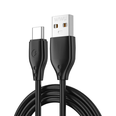 Wiwu Pioneer Wİ-C001 Ultra Esnek Type-C Usb Kablo 1M Siyah