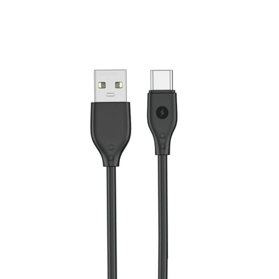 Wiwu Pioneer Wİ-C001 Ultra Esnek Type-C Usb Kablo 1M Siyah