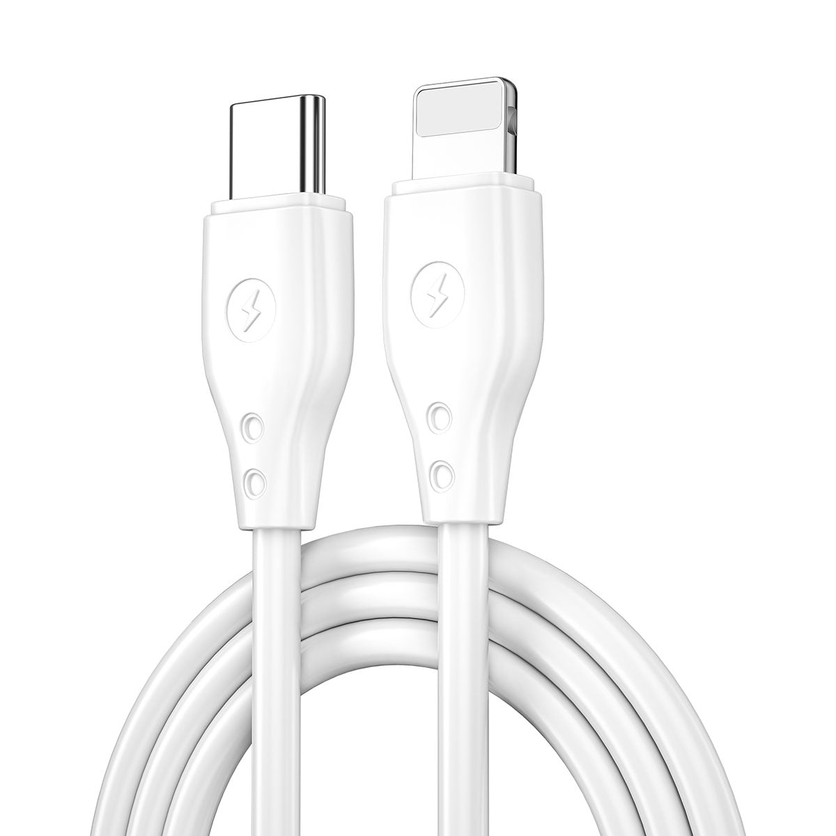 Wiwu Pioneer Wİ-C002 Ultra Esnek 30W Hızlı Şarj Özellikli Type-C to Lightning PD Kablo 1M Siyah
