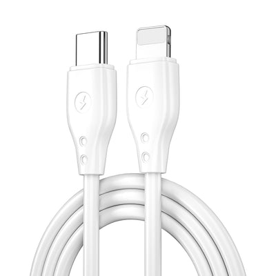 Wiwu Pioneer Wİ-C002 Ultra Esnek 30W Hızlı Şarj Özellikli Type-C to Lightning PD Kablo 1M Siyah
