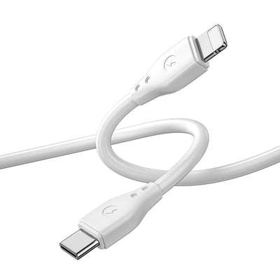 Wiwu Pioneer Wİ-C002 Ultra Esnek 30W Hızlı Şarj Özellikli Type-C to Lightning PD Kablo 1M Siyah