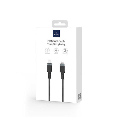 Wiwu Platinum Serisi PT04 PD To Lightning Kablo 0.3M Siyah
