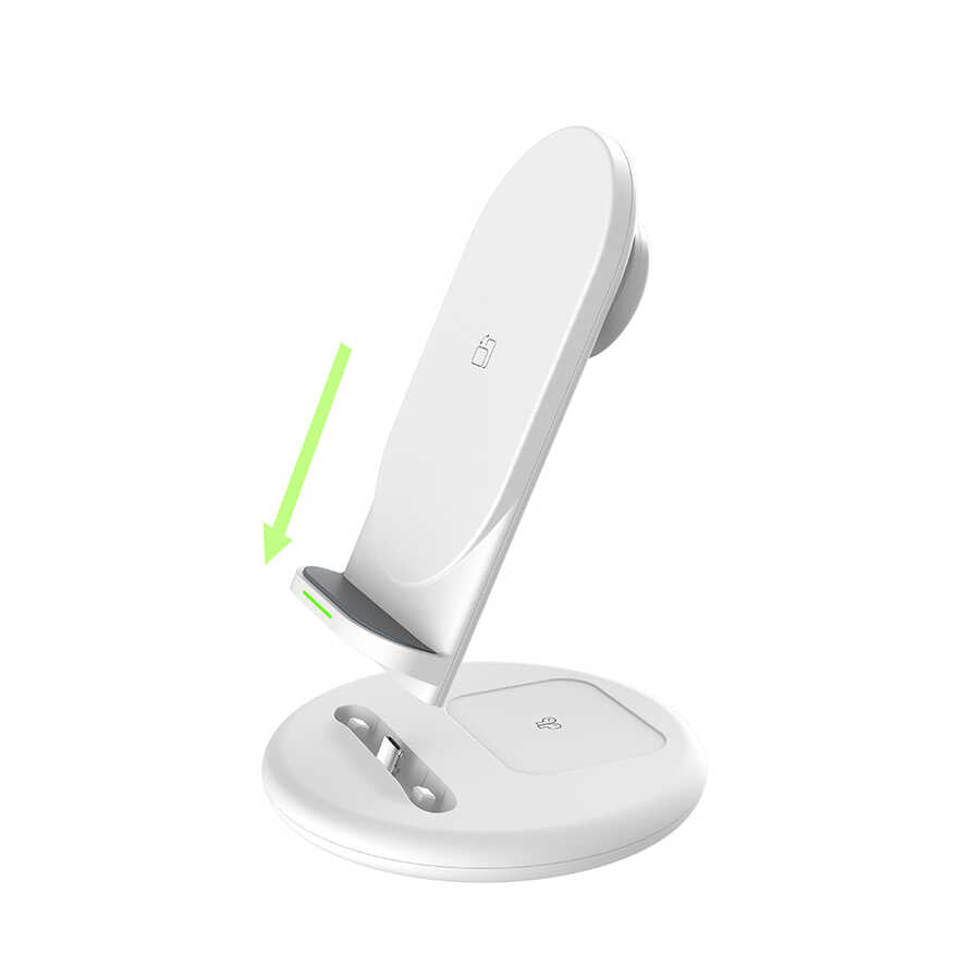 Wiwu Power Air 3 in 1 Kablosuz Şarj Standı Beyaz