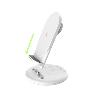 Wiwu Power Air 3 in 1 Kablosuz Şarj Standı Beyaz