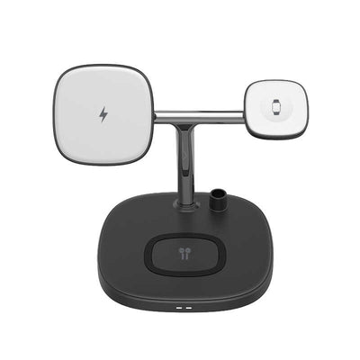 Wiwu Power Air M8 4 in 1 Mıknatıslı Kablosuz Şarj Standı Siyah