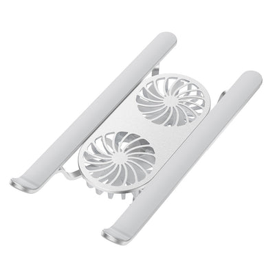 Wiwu S400 Pro Çift Fanlı Işıklı Katlanabilir Ayarlanabilir Laptop Standı 5W 3000RPM Gümüş