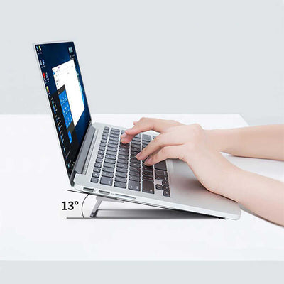 Wiwu S900 Yıkanabilir Yapıştırıcılı Mini Laptop Standı 2 Farklı Yükseklik Ayarı 11-17 inc Uyumlu Gri