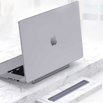 Wiwu S900 Yıkanabilir Yapıştırıcılı Mini Laptop Standı 2 Farklı Yükseklik Ayarı 11-17 inc Uyumlu Gri