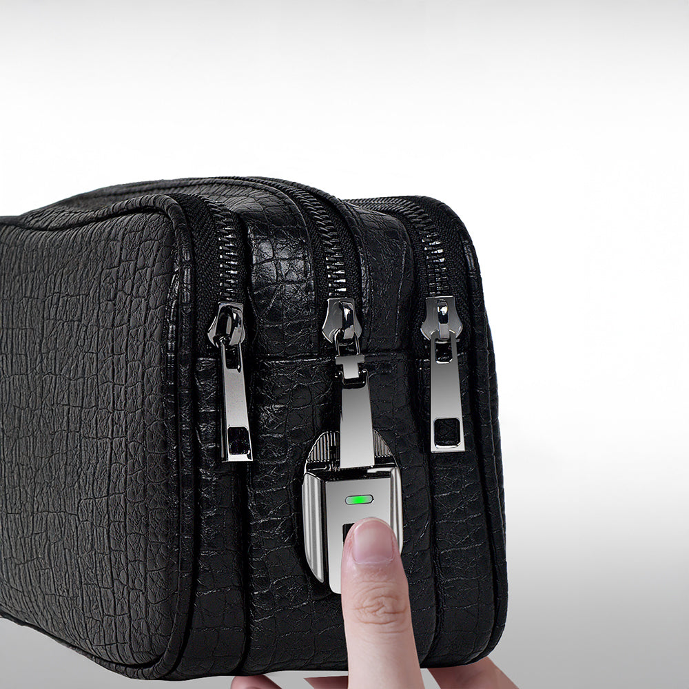 Wiwu Salem Serisi Parmak İzi Kilitli Çok Fonksiyonlu Taşınabilir Mobil Aksesuar Çantası