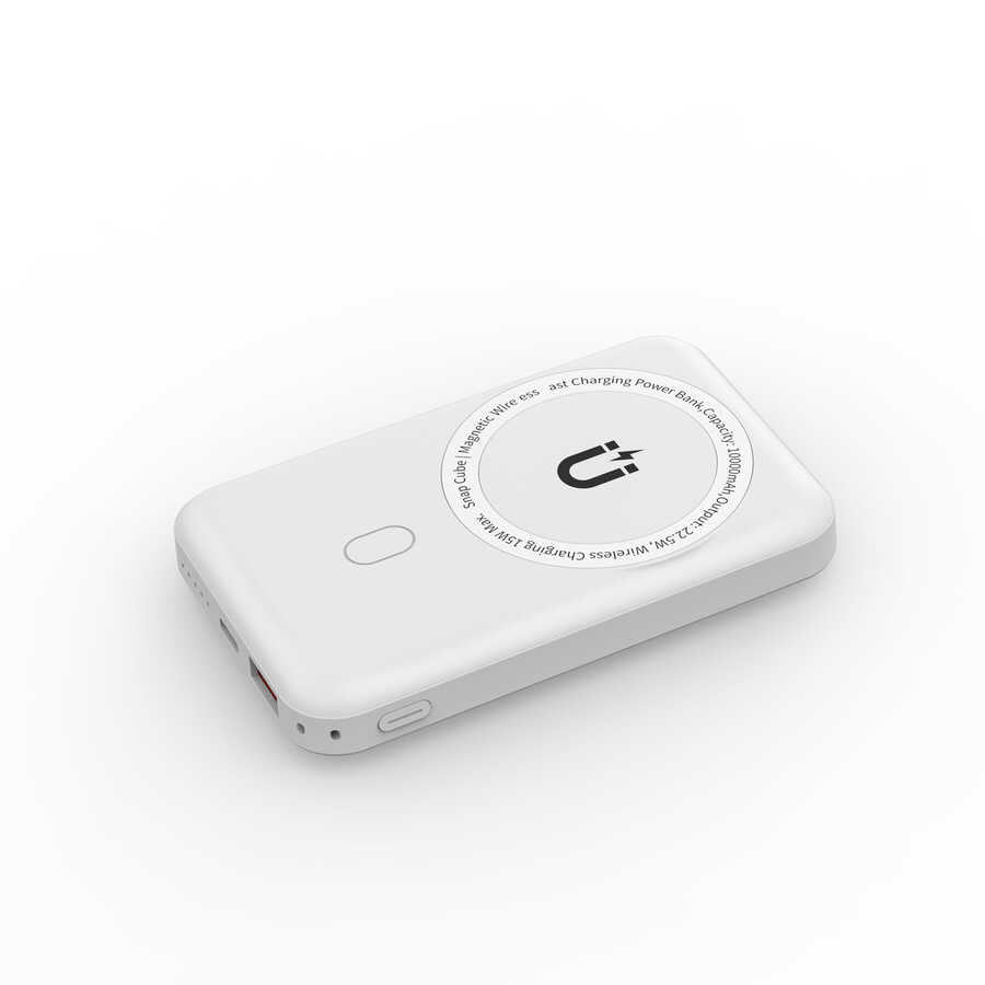 Wiwu SC10000 Magsafe Mıknatıslı Wireless Powerbank Beyaz