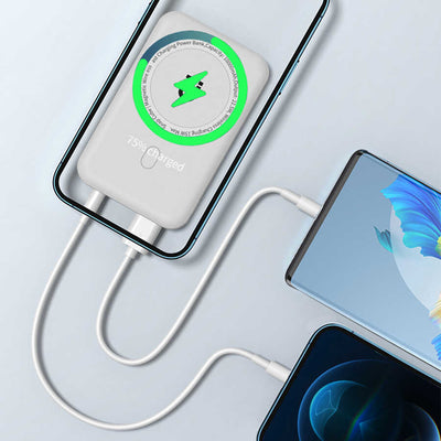 Wiwu SC10000 Magsafe Mıknatıslı Wireless Powerbank Beyaz