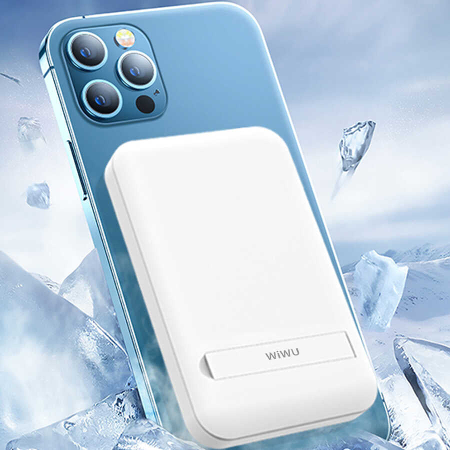 Wiwu SC10000 Magsafe Mıknatıslı Wireless Powerbank Beyaz