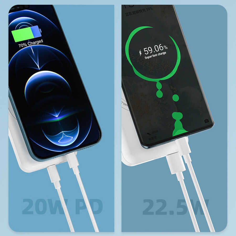 Wiwu SC10000 Magsafe Mıknatıslı Wireless Powerbank Beyaz
