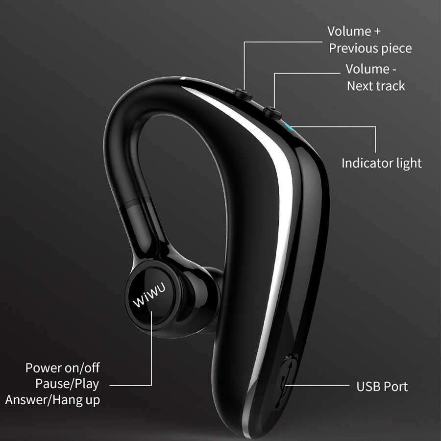 Wiwu Solo Max Bluetooth Kulaklık Siyah