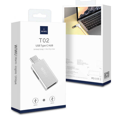 Wiwu T02 Type-C Hub Gri
