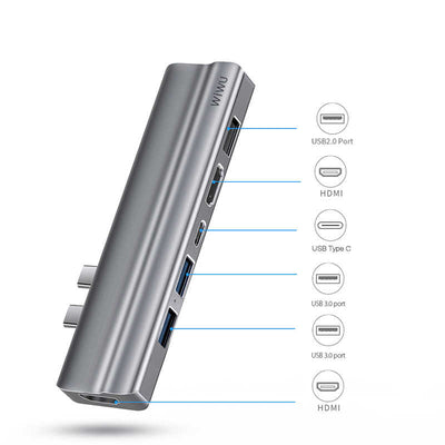 Wiwu T9 Type-C Hub Gri