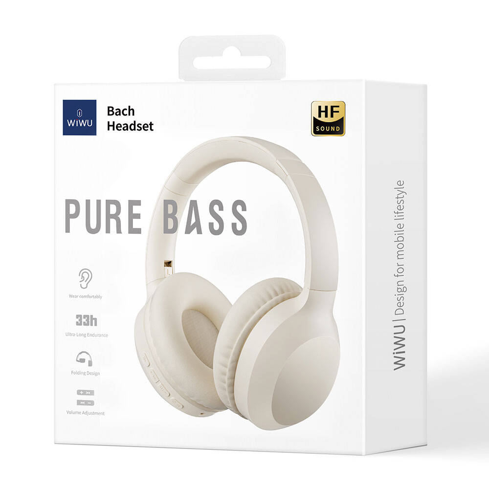 Wiwu TD-01 Bach Serisi Katlanabilir Kulak Üstü Bluetooth Kulaklık Siyah