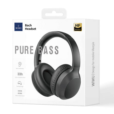 Wiwu TD-01 Bach Serisi Katlanabilir Kulak Üstü Bluetooth Kulaklık Siyah