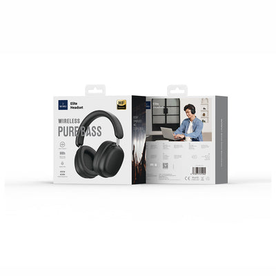 Wiwu TD-05 Elite Serisi Ayarlanabilir Katlanabilir Pure Bass Hi-Fi Kulak Üstü Bluetooth v5.3 Kulaklık Siyah