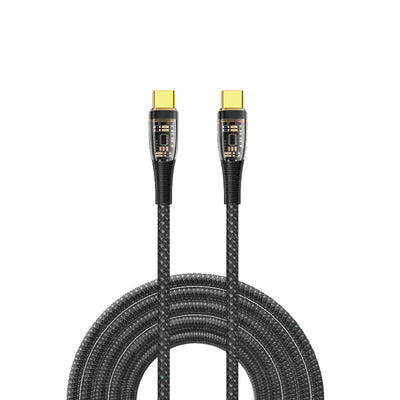 Wiwu TM02 Type-C to Type-C PD Data Kablo 480Mbps 100W 2 metre Siyah