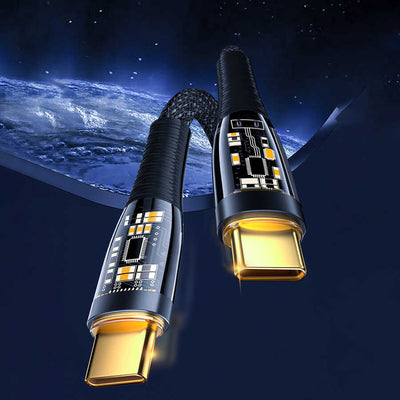 Wiwu TM02 Type-C to Type-C PD Data Kablo 480Mbps 100W 2 metre Siyah