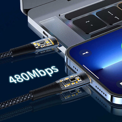 Wiwu TM02 Type-C to Type-C PD Data Kablo 480Mbps 100W 2 metre Siyah