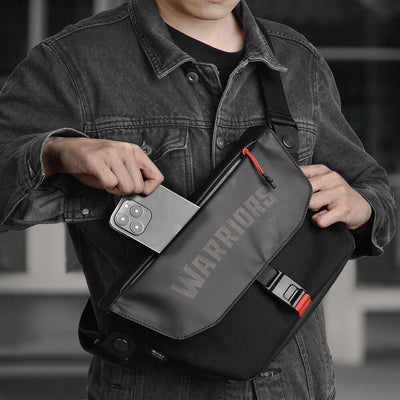 Wiwu Warriors Message Bag X Manyetik Tokalı Cordura 1000D Naylon Crossbody Çapraz Vücut Çantası Siyah