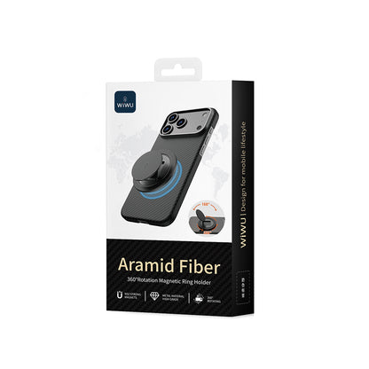 Wiwu Warriors Serisi Aramid Fiber 360 Derece Dönebilen Magnetik Ring Stand Telefon Tutucu