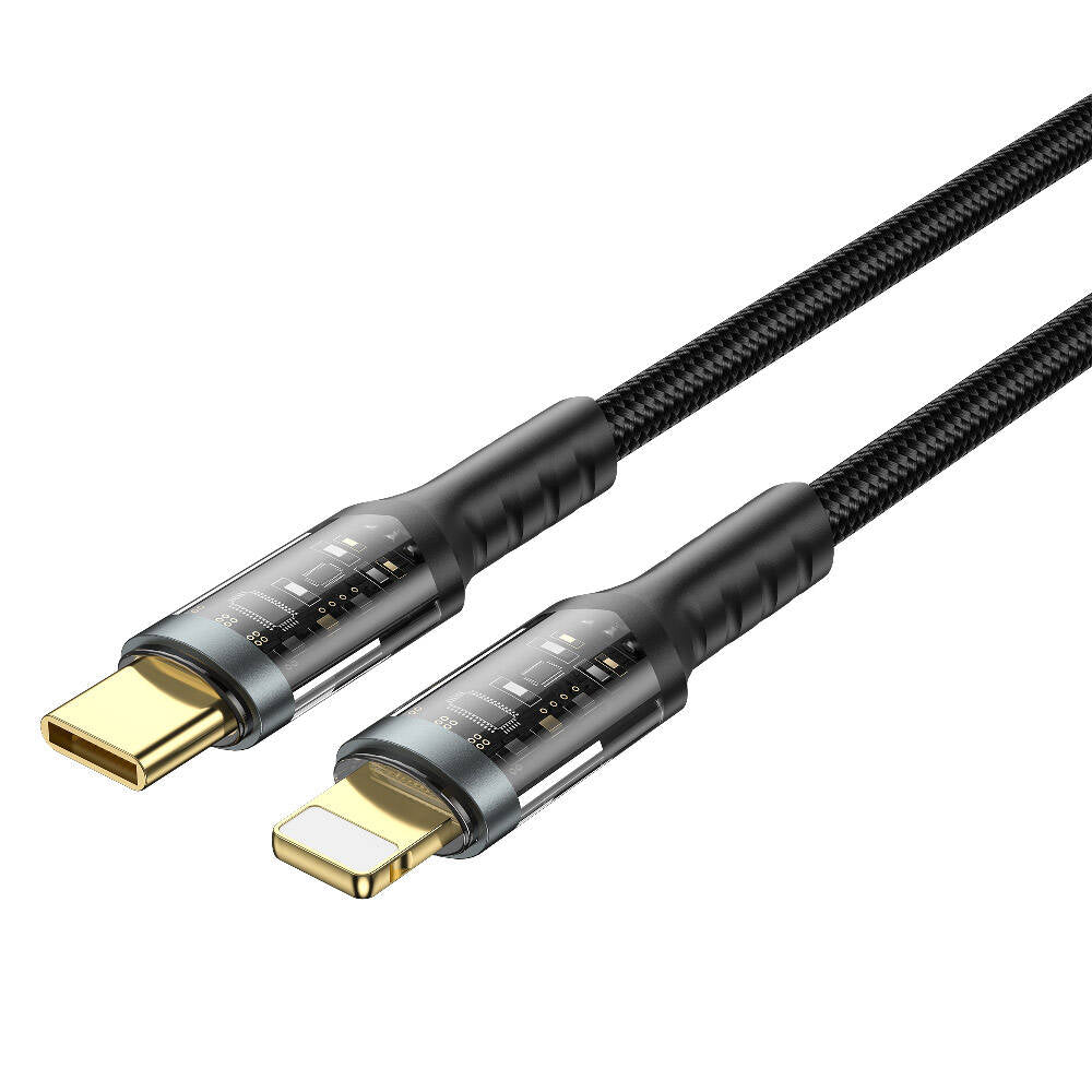 Wiwu Wi-C016 Geek Serisi Type-C to Lightning PD Data Kablo 30W 1.2 Metre Siyah