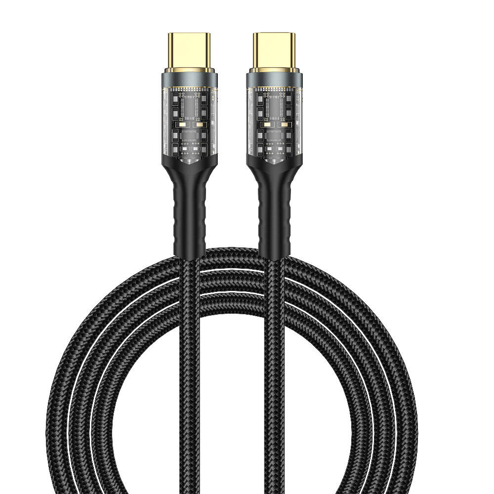 Wiwu Wi-C016 Geek Serisi Type-C to Type-C PD Data Kablo 100W 1.2 Metre Siyah